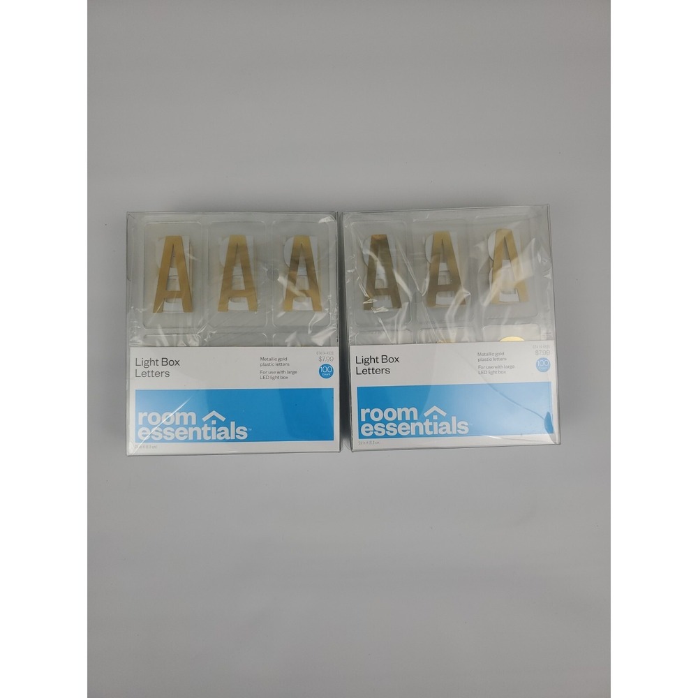 Room Essentials - Light Box Letters - Metallic Gold - 2 Packs of 100